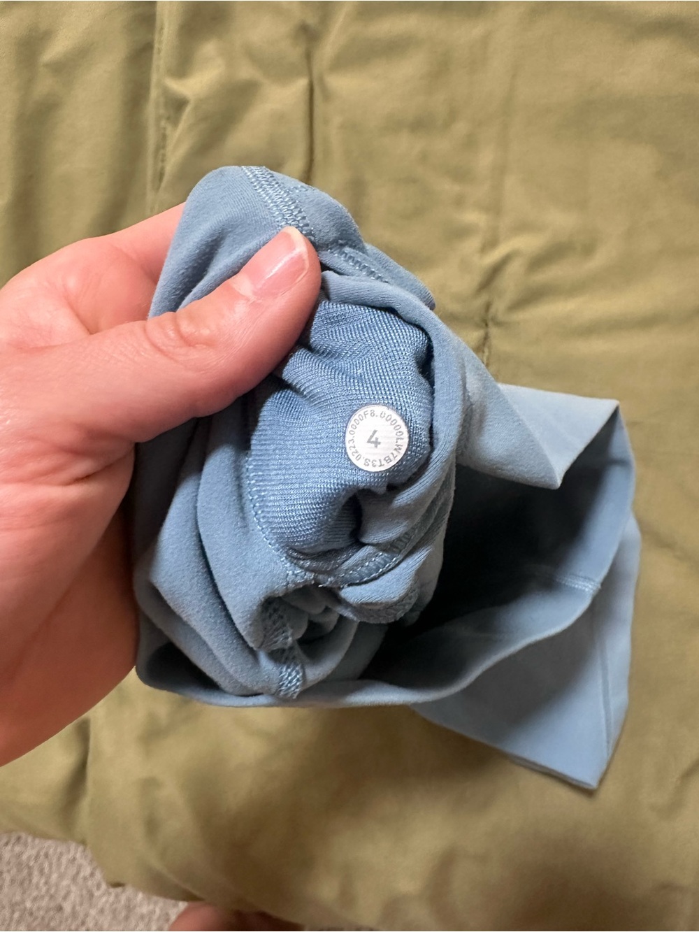 High-Waist Seamless Bike Shorts in Dusty Blue - Picture 7 of 7